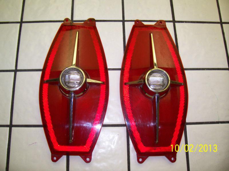 (2) vintage 1965 ford "station wagon" plastic tail light lenses