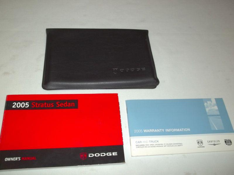 2005 dodge stratus owner's manual 3/pc.set & black dodge factory case. free s/h.