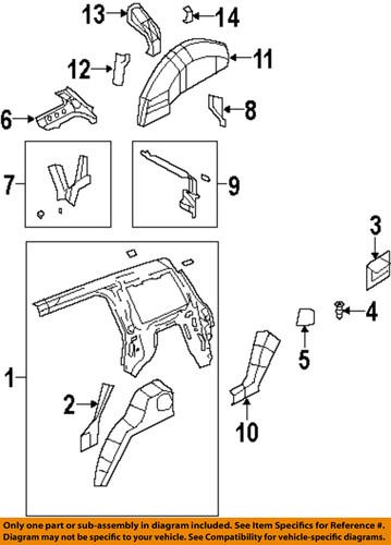 Jeep oem 5160139ad quarter panel-trough