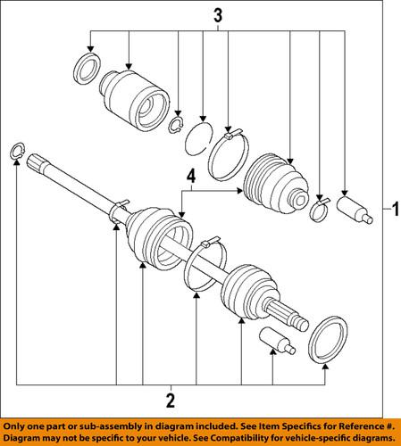 Subaru oem 28321fg003 cv axle shaft/cv half-shaft