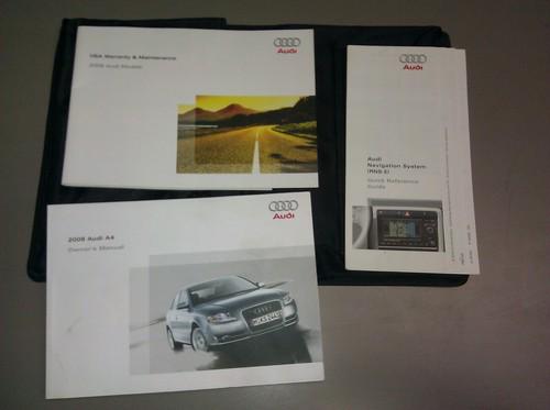 2008 audi a4 owners manual note book nav navigation warranty maintenance 