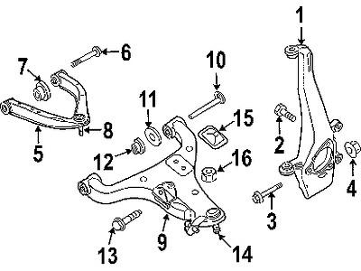 Nissan 01223n004u genuine oem factory original lower cntrl arm nut