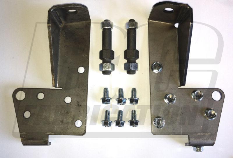 1958-1964 chevy impala bolt on front shock relocation brackets complete set