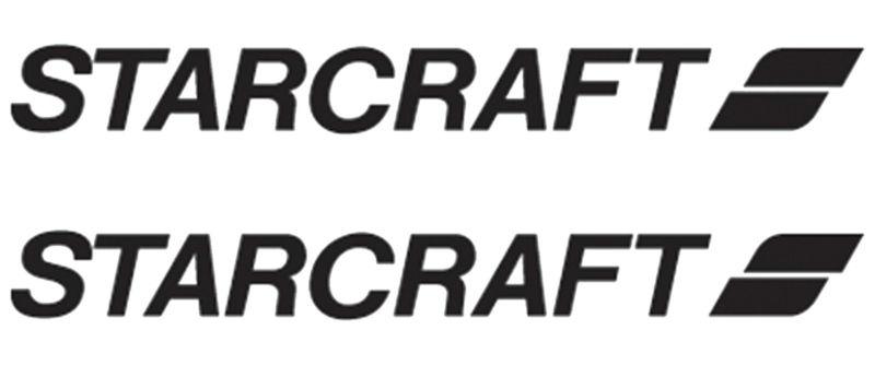 "starcraft" decal for boat, truck window (1 set) 8"