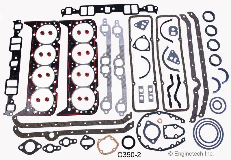 Chevy 67-85 350 5.7l ohv v8 complete full gasket set 1967-1985 umbrella seals