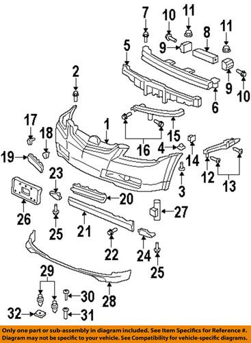 Acura oem 71107sepa00 grille-bumper grille