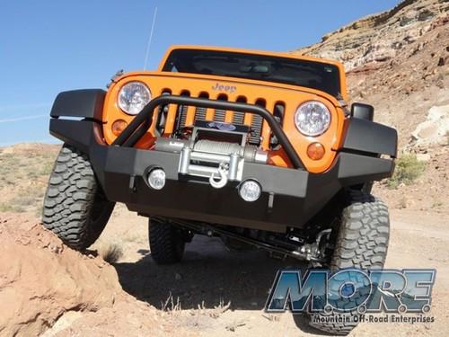 M.o.r.e black rock proof high clearance front bumper jeep wrangler jk 07-14