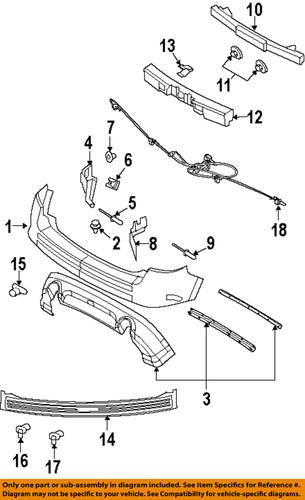 Ford oem 7t4z17d943a rear bumper-mount bracket