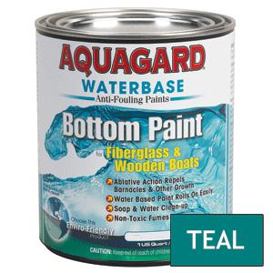 Brand new - aquagard waterbased anti-fouling bottom paint - 1qt - teal - 10005