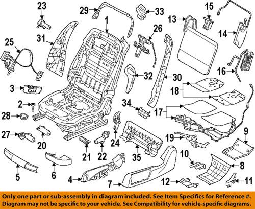 Bmw oem 52107261792 front seat-back panel trim