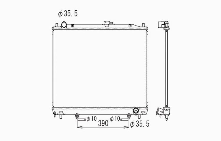 Replacement radiator 01-02 mitsubishi montero automatic trans 3.5l v6 mr968286