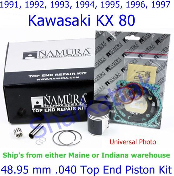 1991-1997 kawasaki kx 80 namura 48.95 mm .040 top end piston kit 