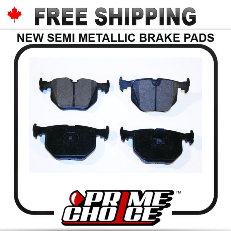 New premium complete set of rear metallic disc brake pads with shims