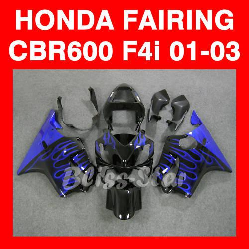 Injection fairing flame black bodywork w4 fit cbr600f4i cbr600 f4i 2001-2003 16