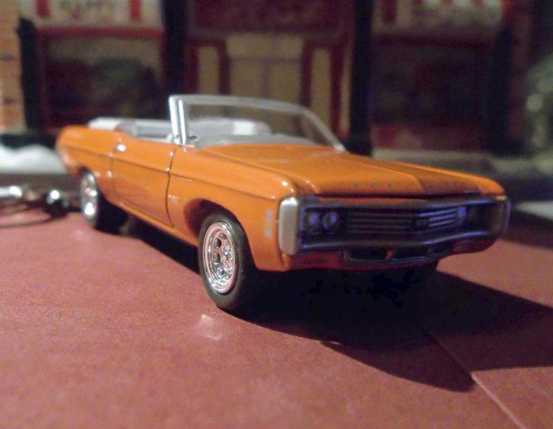 1969 chevy impala ss convertible key chain - orange 