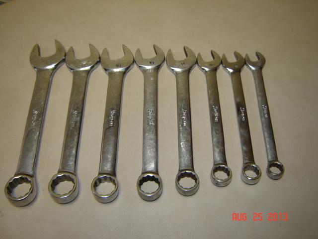  snap on 8 piece stubby short wrench set metric great used condition oexm model