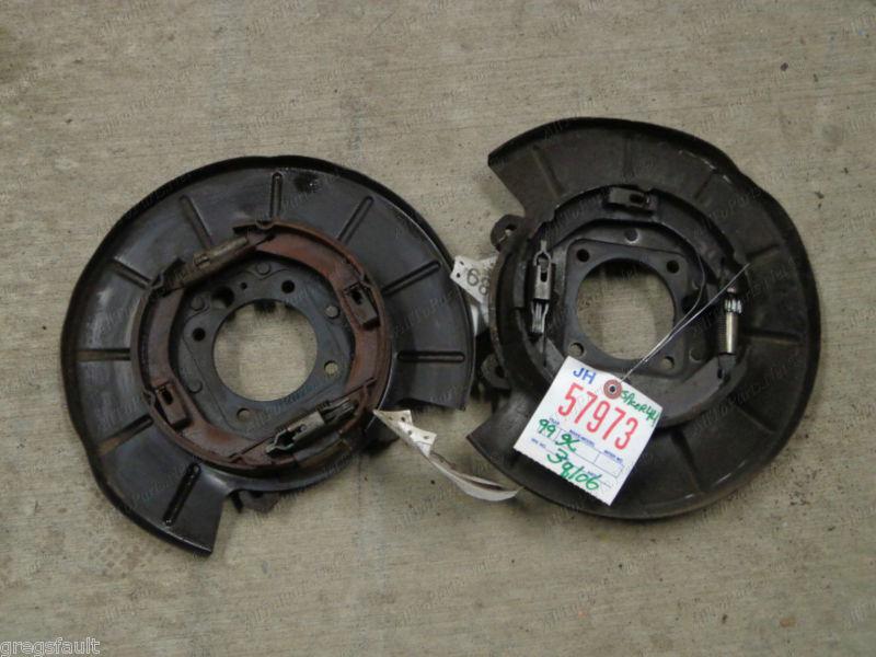 99 grand cherokee rear disc brake backing plates and caliper brackets pair jeep