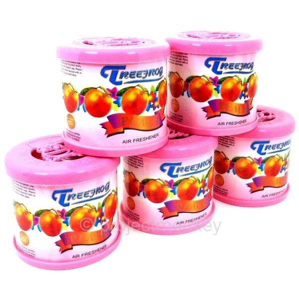 5 x treefrog peach air freshener can cannister fragrance auto car home office