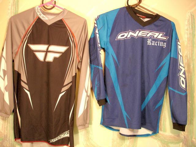 2 youth atv mc mx m<otorcycle jerseys fly youth xl oneal kids large