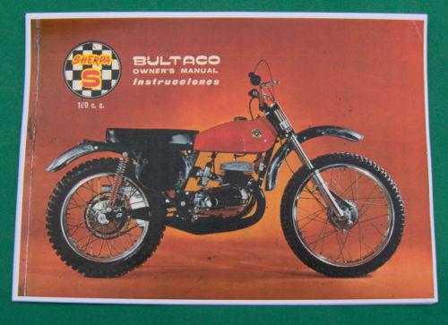 Bultaco sherpa s"100, photocopy a4 size of the original owner's manual 