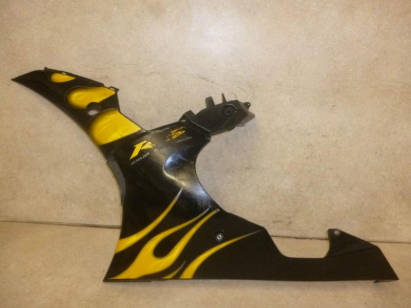 08 09 yamaha yzfr6 yzf r6 r6r left side fairing cowl lower mid oem 06-12 #4370