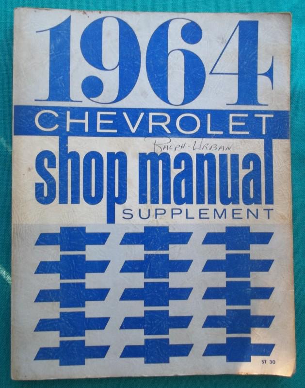 1964 chevrolet impala biscayne bel factory service manual supplement shop repair