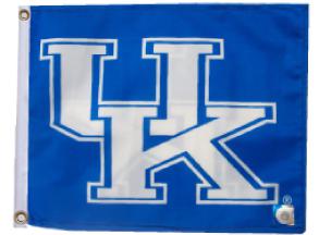 University of kentucky 11in. x 15in. flag w/ grommets / metal rings