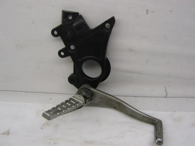 01 buell lightning right foot peg w/ rear brake lever & mounting bracket