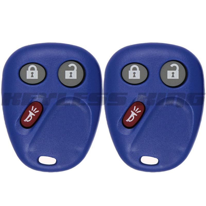 2 new blue replacement keyless entry remote key fob clicker control alarm