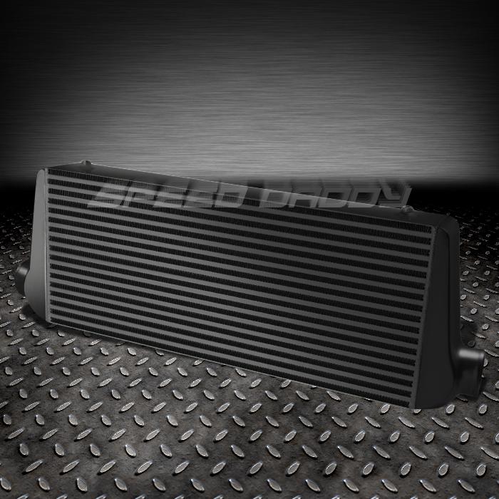 Full aluminum turbo 35"x11.75"x4" bar&plate black front mount intercooler kit