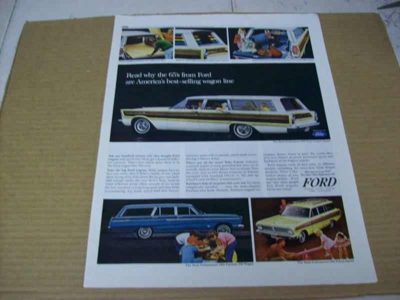 1965 ford country squire, fairlane wagon & falcon squire   advertisement