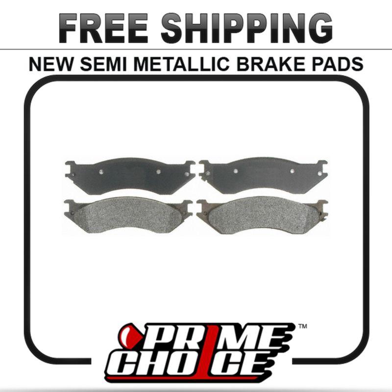 New premium complete set of rear metallic disc brake pads with shims