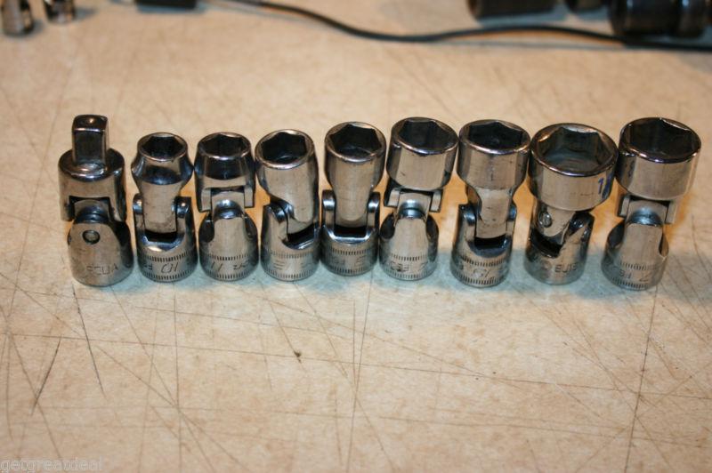 Snap-on matco tools 3/8" drive metric shallow universal 6-point socket set 9pc