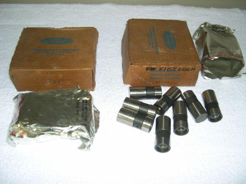 Nos 1965 89 ford lincoln mercury v8 valve hydraulic flat tappet lifters l6 300