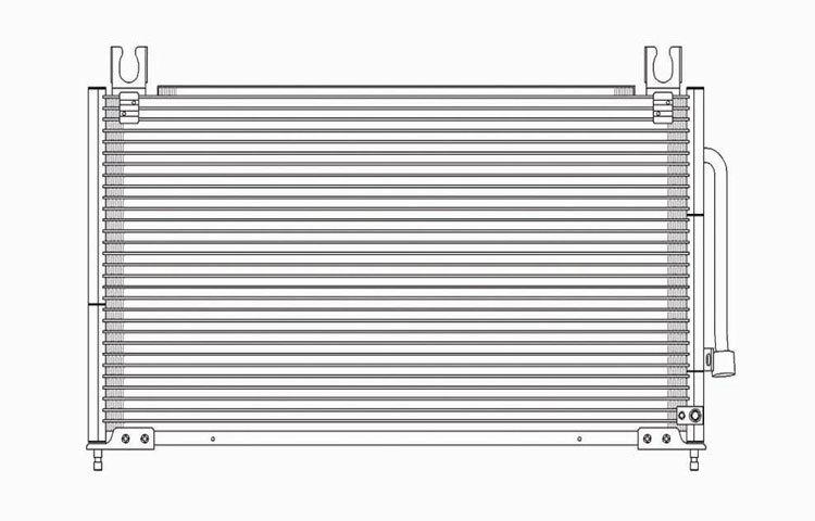 Replacement ac condenser pfc type 95-98 mazda 323 protege 1.5l 1.8l bc1m61480