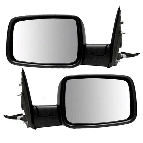 New pair set power side view mirror glass housing dodge ram pickup truck