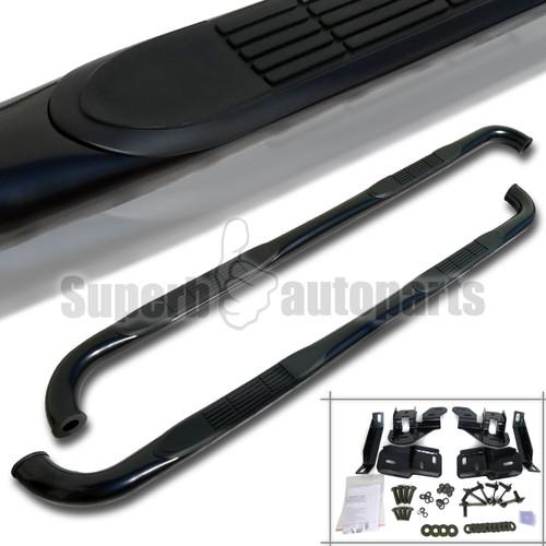 2009-2013 dodge ram 1500 crew cab 3" side step rail nerf bar black