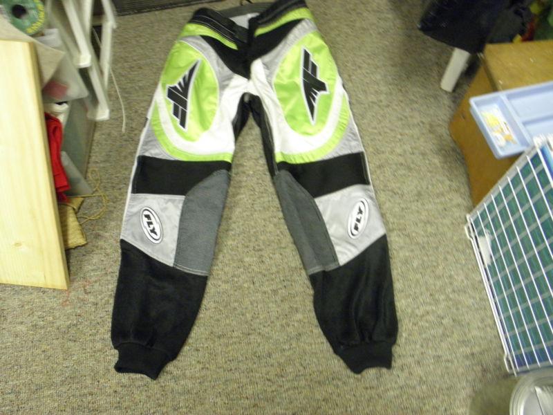 Fly racing mx pants/kinetic jersey sz 36/ xl,motocross pants/jersey,green,e.u.c.