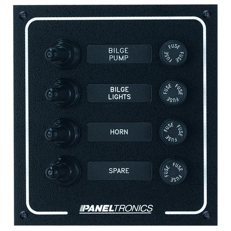 Paneltronics waterproof dc 4 position booted toggle & fuse 9960005b