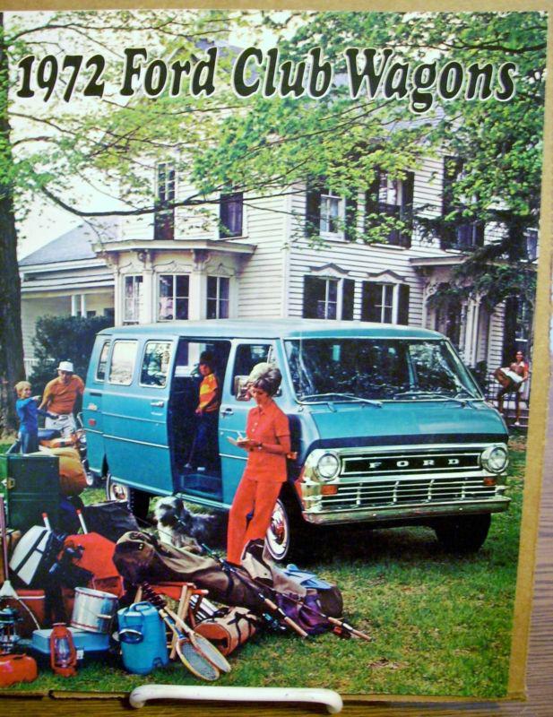 1972 72 ford club wagon van dealer sales brochure