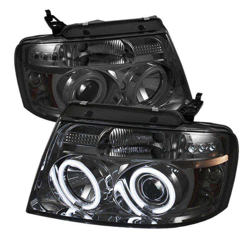 Spyder auto pro-yd-ff15004-hl-g2-sm smoke halo led projection headlight