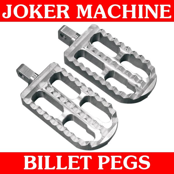 Joker machine clear anodized bmx style adjustable footpegs harley sportster