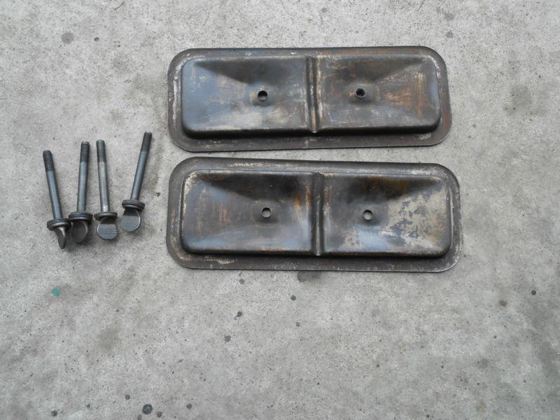 1948 plymouth side engine valve cover plates w/bolts original part