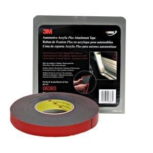 3m 06383 0automotive acrylic plus attachment tape black 7/8 inch x 20 yards 45