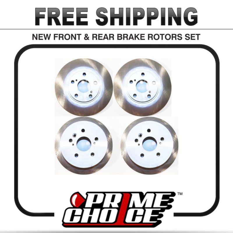 Set of 4 premium new brake disc rotors 2 complete pairs kit for front and rear