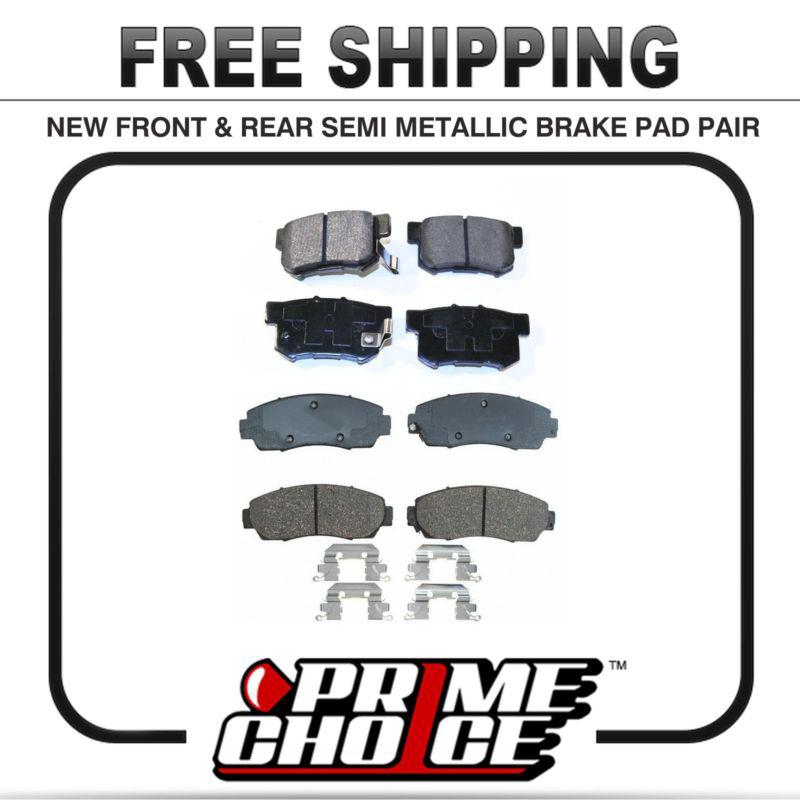 Premium front & rear metallic disc brake pads 2 full complete sets 4 pair 8 pads