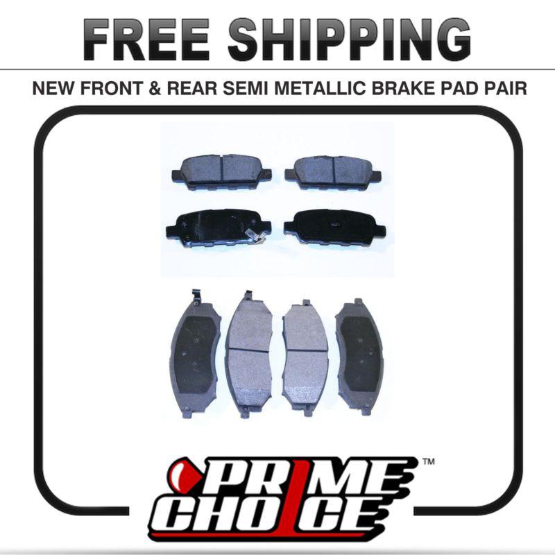 Premium front & rear metallic disc brake pads 2 full complete sets 4 pair 8 pads