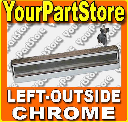 82-93 s10 pickup pu truck front outside door handle driver drivers left chrome