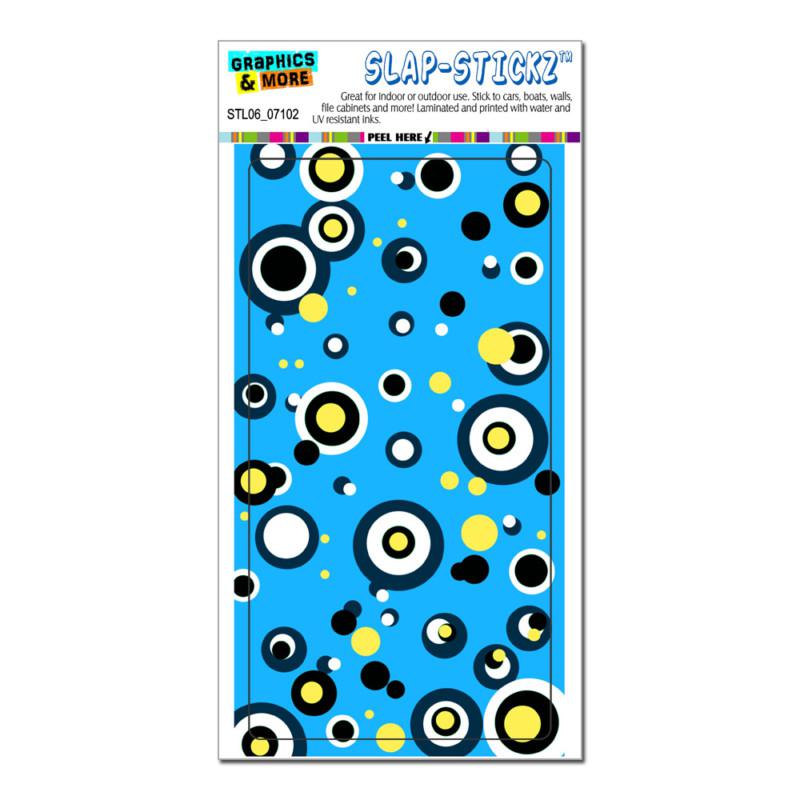 Circles dots blue yellow - slap-stickz™ car window locker bumper sticker