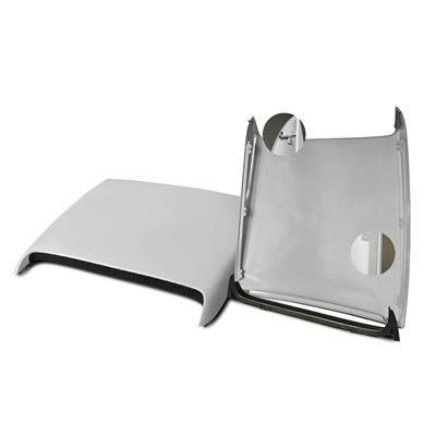 Slp performance hood scoop performance style bolt-on abs plastic gray universal